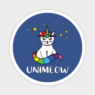 unicorn cat unimeow stars rainbow gift Magnet